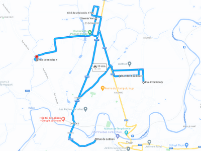 Parcours Itinéraire n°1 — Centre GOCA Lobbes