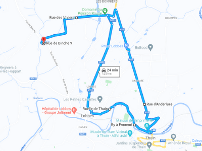Parcours Itinéraire n°2 — Centre GOCA Lobbes