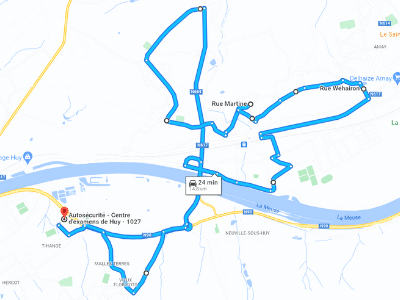 Parcours Itinéraire n°1 — Centre GOCA Tihange