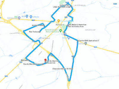 Parcours Itinéraire n°1 — Centre GOCA Bastogne
