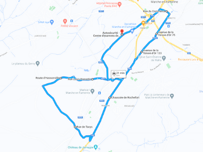 Parcours Itinéraire n°1 — Centre GOCA Marche-en-Famenne