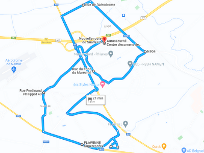 Parcours Itinéraire n°1 — Centre GOCA Namur