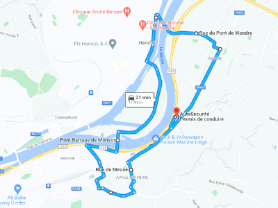 Parcours Itinéraire n°2 — Centre GOCA Liège