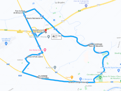 Parcours Itinéraire n°2 — Centre GOCA Namur