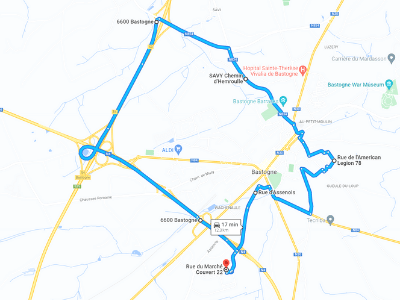 Parcours Itinéraire n°3 — Centre GOCA Bastogne