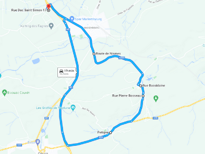 Parcours Itinéraire n°1 — Centre GOCA Mariembourg
