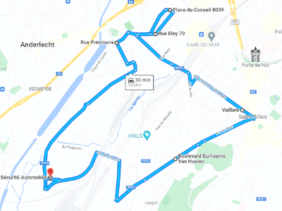 Parcours Itinéraire n°2 — Centre GOCA Anderlecht