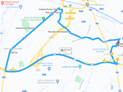 Parcours Itinéraire n°2 — Centre GOCA Couillet