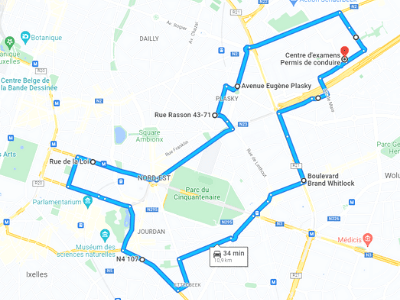 Parcours Itinéraire n°2 — Centre GOCA Schaerbeek