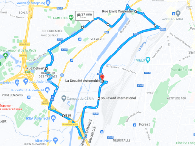 Parcours Itinéraire n°3 — Centre GOCA Anderlecht