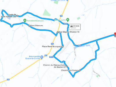 Parcours Itinéraire n°3 — Centre GOCA Braine-le-Comte